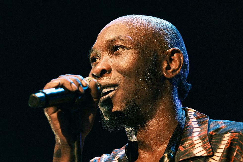 Seun Kuti live at Brooklyn's Prospect Park bandshell as part of BRIC Celebrate Brooklyn.