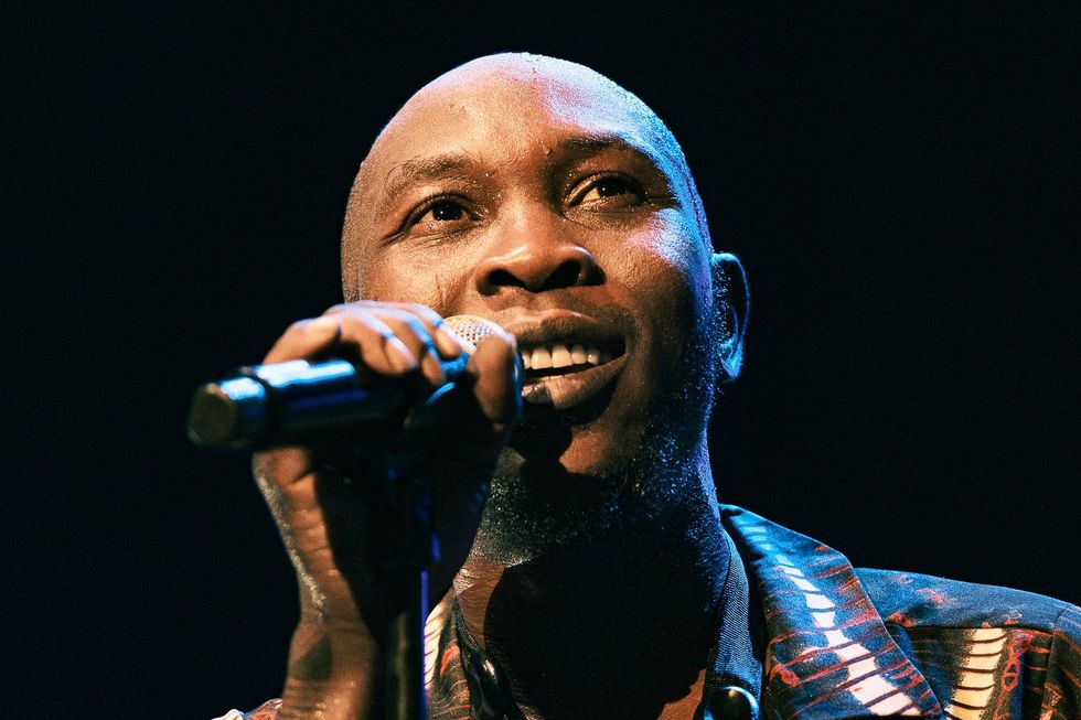 Seun Kuti live at Brooklyn's Prospect Park bandshell as part of BRIC Celebrate Brooklyn.