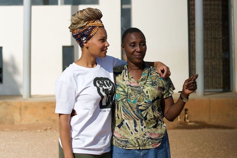 Wulf and her aunt at the Chipakata Childrenu2019s School.